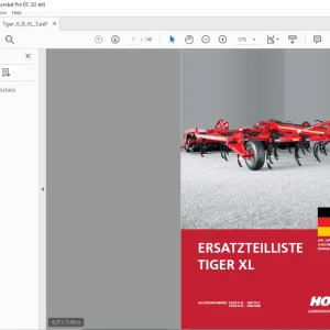 Horsch Tiger XL Series 6XL & 8XL Ersatzteilliste 80570189 - PDF DOWNLOAD (German)