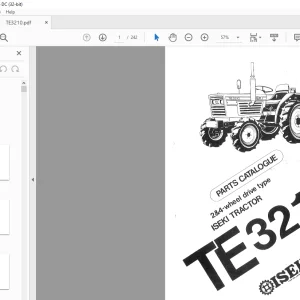 Iseki Tractor TE3210 Spare Parts Catalogue Manual - PDF DOWNLOAD