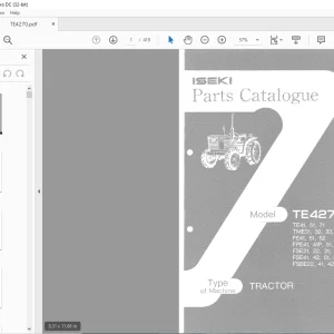 Iseki Tractor TE4270 Parts Catalogue Manual - PDF DOWNLOAD