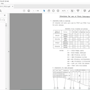 Iseki Tractor TF317 & TF321 Parts Catalogue Manual - PDF DOWNLOAD