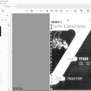 Iseki Tractor TF325 TF325F TF325FH Parts Catalogue Manual - PDF DOWNLOAD