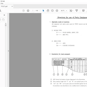 Iseki Tractor TF327 Parts Catalogue Manual - PDF DOWNLOAD