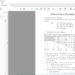 Iseki Tractor TF330 Parts Catalogue Manual - PDF DOWNLOAD
