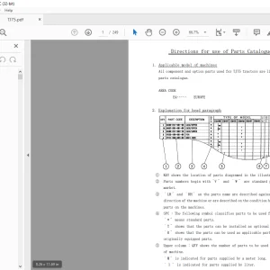 Iseki Tractor TJ75 Parts Catalogue Manual - PDF DOWNLOAD