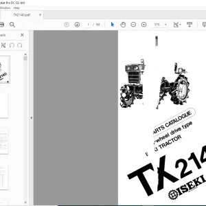 Iseki Tractor TX2140 Parts Catalogue Manual - PDF DOWNLOAD