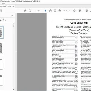 Isuzu Diesel Engine 4HK1 & 6HK1 Troubleshooting Manual ITE-3210 - PDF DOWNLOAD