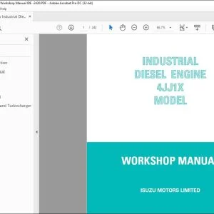 Isuzu Industrial Diesel Engine 4JJ1X Workshop Manual IDE -2430 - PDF DOWNLOAD