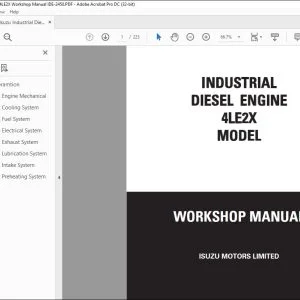 Isuzu Industrial Diesel Engine 4LE2X Workshop Manual IDE-2450 - PDF DOWNLOAD
