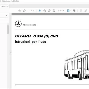Mercedes-Benz CITARO O 530 (G) CNG Istruzioni per I’uso - PDF DOWNLOAD (Italian)