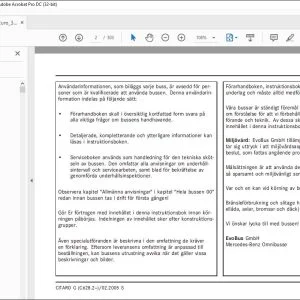 Mercedes-Benz CITARO O 530 G Instruktionsbok - PDF DOWNLOAD (Swedish)