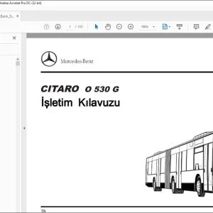 Mercedes-Benz CITARO O 530 G İşletim Kılavuzu - PDF DOWNLOAD (Turkish)