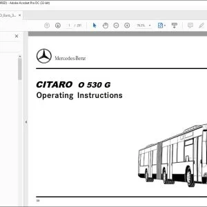 Mercedes-Benz CITARO O 530 G Operating Instructions Manual - PDF DOWNLOAD