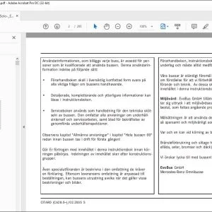 Mercedes-Benz CITARO O 530 Instruktionsbok - PDF DOWNLOAD (Swedish)