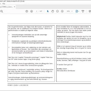 Mercedes-Benz CITARO O 530 L Instruktionsbog - PDF DOWNLOAD (Danish)