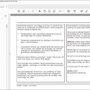 Mercedes-Benz CITARO O 530 L Instruktionsbok - PDF DOWNLOAD (Swedish)