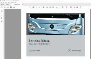 Mercedes Benz Citaro, Citaro G (Right Hand Drive) Betriebsanleitung - PDF DOWNLOAD (German)