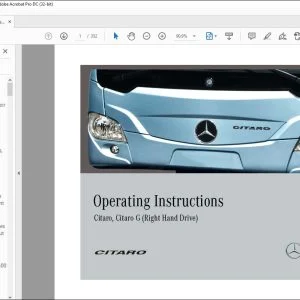 Mercedes Benz Citaro, Citaro G (Right Hand Drive) Operationg Instructions Manual - PDF DOWNLOAD