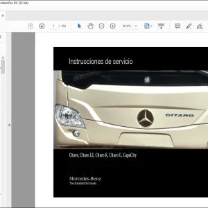 Mercedes Benz Citaro, Citaro LE, Citaro K, Citaro G, CapaCity Instrucciones de servicio - PDF DOWNLOAD (Spanish)