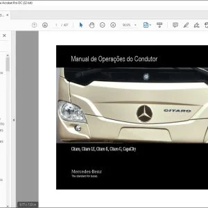 Mercedes Benz Citaro, Citaro LE, Citaro K, Citaro G, CapaCity Manual de Operações do Condutor - PDF DOWNLOAD (Portuguese)