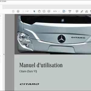 Mercedes Benz Citaro (Euro VI) Manuel d’utilisation - PDF DOWNLOAD (French)