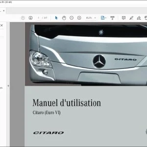 Mercedes Benz Citaro (Euro VI) Manuel d'utilisation - PDF DOWNLOAD (French)