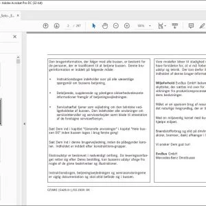 Mercedes-Benz Citaro O 530 Instruktionsbog - PDF DOWNLOAD (Danish)