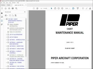 Piper PA-28-161 Cadet Maintenance Manual - PDF DOWNLOAD