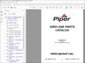 Piper PA 28-161 Warrior III Parts Catalog Manual PN 761-897 - PDF DOWNLOAD
