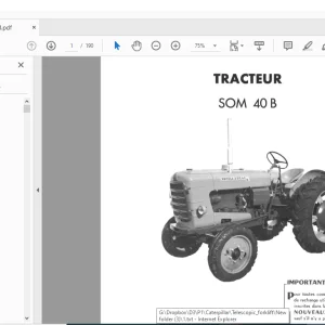 Someca SOM 40B Tracteur Parts Catalogue Manual - PDF DOWNLOAD (French)