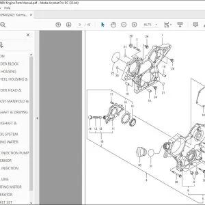 Yanmar 3TNV80F-SXNBV Engine Parts Manual 50940242 - PDF DOWNLOAD
