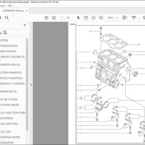 Yanmar 3TNV82A-SBV Engine Parts Manual 50940092 - PDF DOWNLOAD