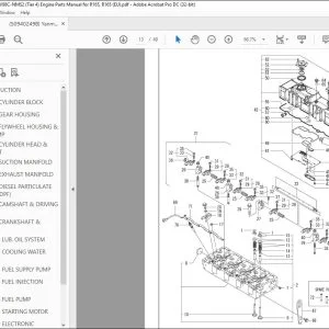 Yanmar 4TNV98C-NMS2 (Tier 4) Engine Parts Manual for R165 R165 50940249B - PDF DOWNLOAD
