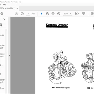 1991 Komatsu Dresser 410 & 610 Series Engine Shop Manual - PDF DOWNLOAD