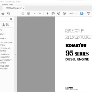 1997 Komatsu 95 Series Diesel Engine Shop Manual SEBE61460114 - PDF DOWNLOAD