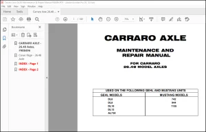 Carraro Axle 26.48 Maintenance & Repair Manual 908496 - PDF DOWNLOAD