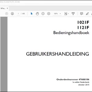 Case 1021F 1121F Bedieningshandboek(47688106) - PDF DOWNLOAD (Dutch)