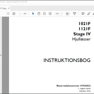 Case 1021F 1121F Stage IV Hjullæsser Instrktionsbog Manual(47920022)-PDF DOWNLOAD (Danish)