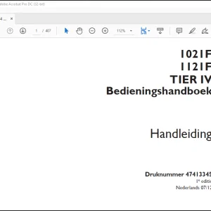 Case 1021F 1121F TIER IV Bedieningshandboek(47413345) - PDF DOWNLOAD (Dutch)