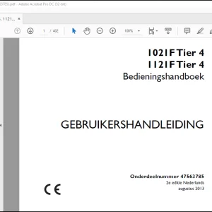 Case 1021F Tier 4 1121F Tier 4 Bedieningshandboek(47563785) - PDF DOWNLOAD (Dutch)