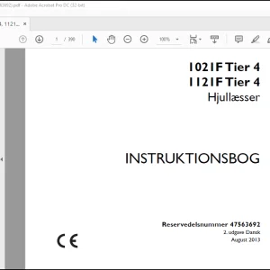 Case 1021F Tier 4 1121F Tier 4 Hjullæsser Instrktionsbog Manual(47563692)-PDF DOWNLOAD (Danish)
