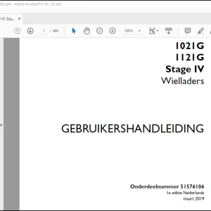 Case 1021G 1121G Stage IV Wielladers GEBRUIKERSHANDLEIDING(51576106) - PDF DOWNLOAD (Dutch)
