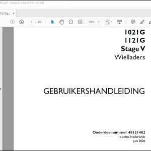 Case 1021G 1121G Stage V Wielladers Gebruikershandleiding (48121482)  - PDF DOWNLOAD (Dutch)