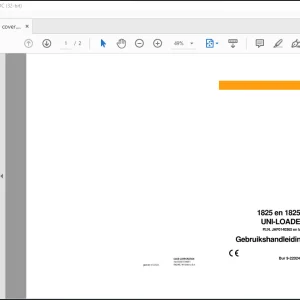 Case 1825en1825b Uni-Loader GEBRUIKERSHANDLEIDING(9-22024) - PDF DOWNLOAD (Dutch)