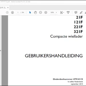Case 21F 121F 221F 321F Compacte wiellader Gebruikershandleiding(47914115)-PDF DOWNLOAD (Dutch)