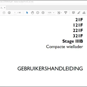Case 21F 121F 221F 321F Stage IIIB Compacte wiellader Gebruikershandleiding(47954654)-PDF DOWNLOAD (Dutch)