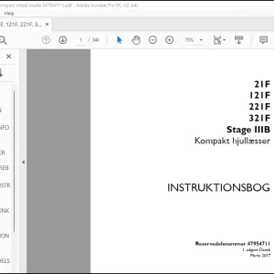 Case 21F 121F 221F 321F Stage IIIB Kompakt hjullæsser Instruktionsbog Manual(47954711)-PDF DOWNLOAD (Danish)