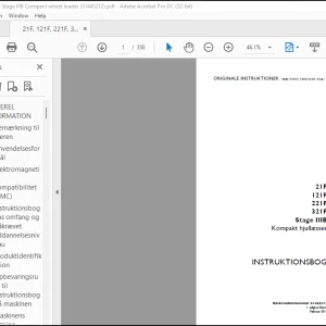 Case 21F 121F 221F 321F Stage IIIB Kompakt hjullæsser Instruktionsbog Manual(51443212)-PDF DOWNLOAD (Danish)