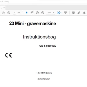 Case 23 Mini - gravemaskine Instruktionsbog Manual(6-9250)  - PDF DOWNLOAD (Danish)
