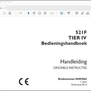 Case 521F TIER IV Bedieningshandboek(84492563) - PDF DOWNLOAD (Dutch)