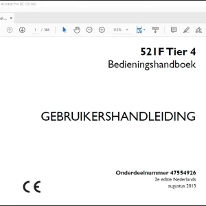 Case 521F Tier 4 Bedieningshandboek(47554926) - PDF DOWNLOAD (Dutch)
